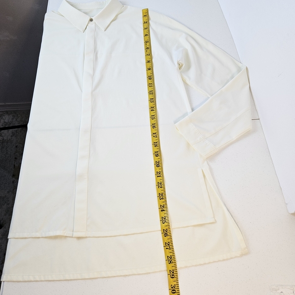 Aday Something Cool Long Sleeve Snap Closure Oversized Top Cooling Wicking Sz S - Picture 14 of 14